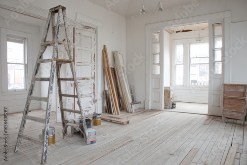 Fix And Flip. Raw Unfinished Project Room for DIY Home Remodelling