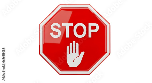 Red octagonal stop sign
