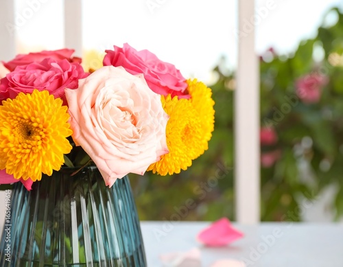 Vibrant bouquet in a vase