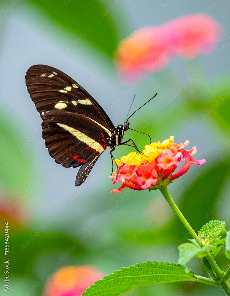 Fototapeta premium butterfly on flower