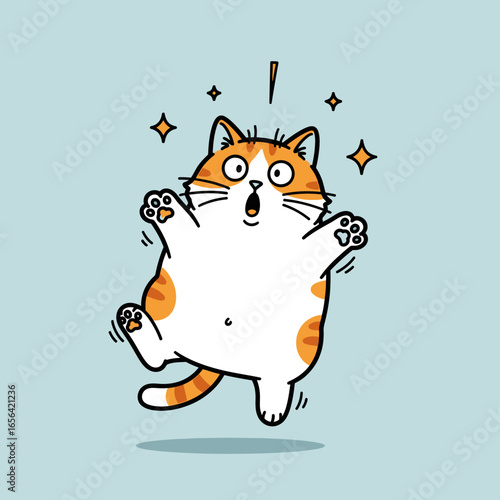 illustrasi funny cat