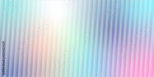 Glass fractal gradient background. Abstract blur mesh effect.Glossy multicolored fluid distortion.Acrylic reeded wavy surface. The glassy background design creates a delicate, airy feel— vector.