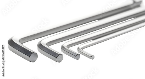 Various size hex keys close up