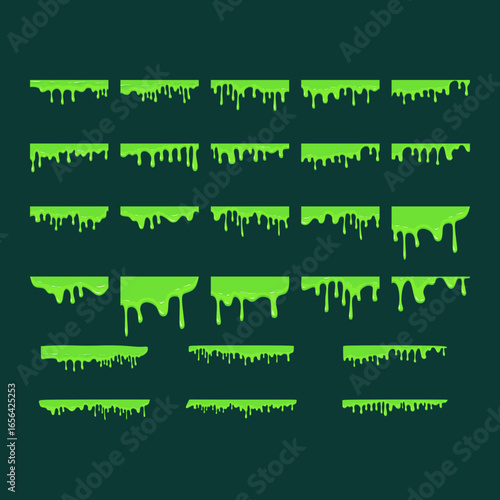 Green Slime Drip Splash