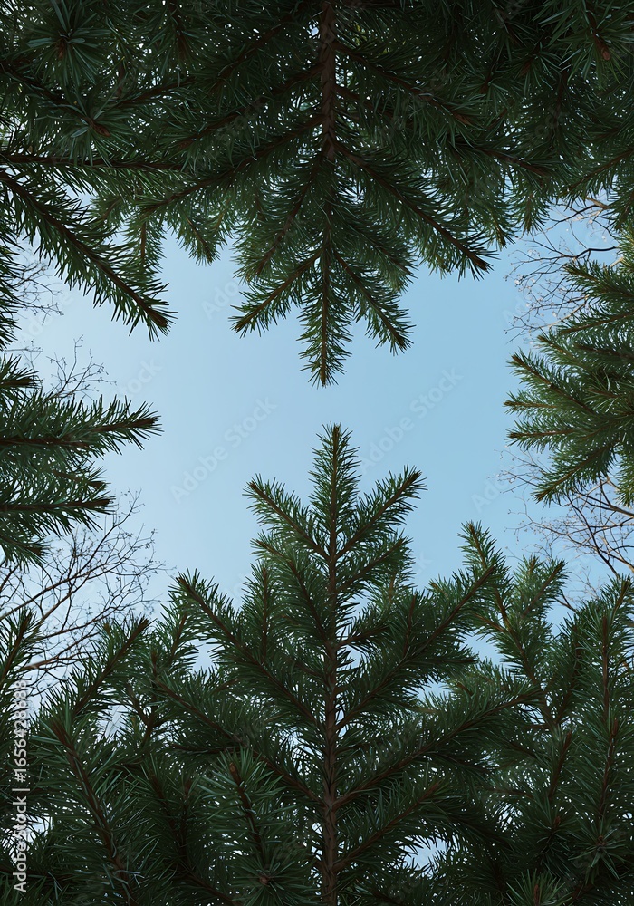 Obraz premium 木漏れ日と青天 (Komorebi to Seitenn)