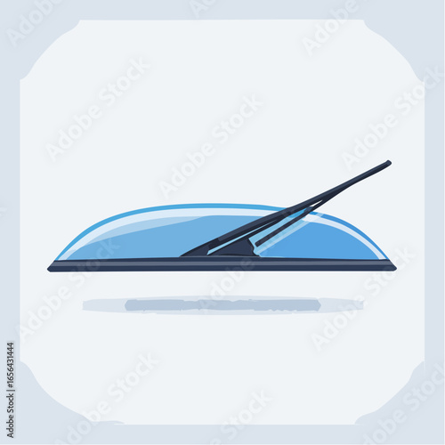 Modern Car Windshield Wipers Illustration