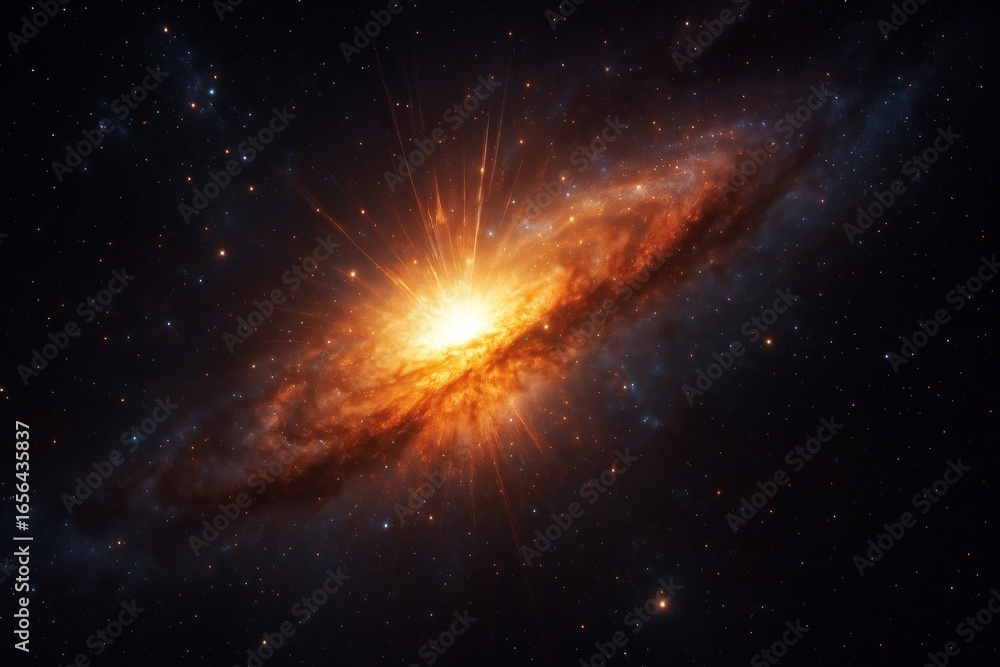 Fototapeta premium Stunning cosmic galaxy explosion