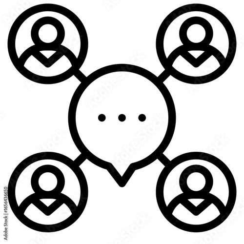 Group talk icon vector illustration, icon for web design etc.