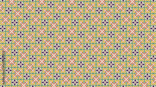 Floral pattern, vector print, vintage texture.