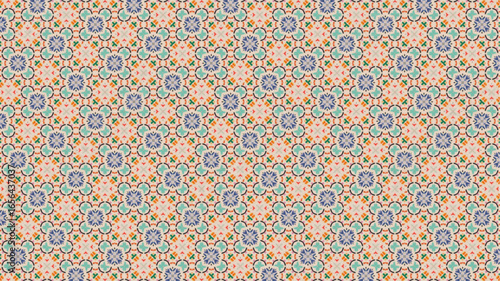 Floral pattern, vector print, vintage texture.