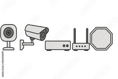Security cameras and network devices