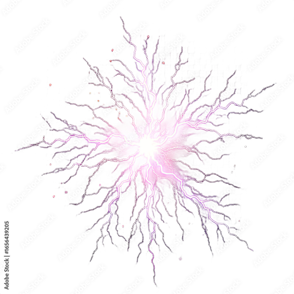 Fototapeta premium pink electric glowing vibrant on transparent backgrounds 3d illustrations.