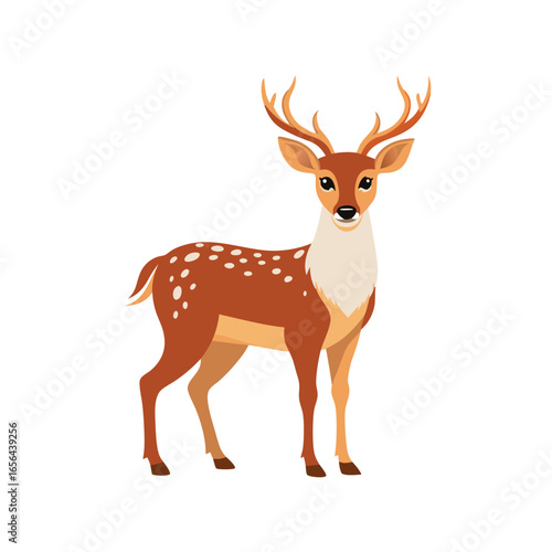 Detailed Fallow Deer Illustration High Resolution Animal Artwork