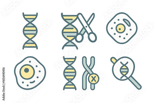 DNA and Cell Icons