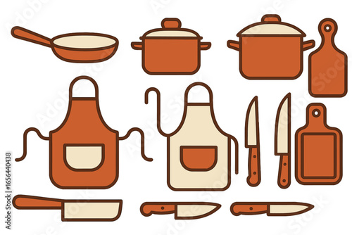Kitchen Utensils and Aprons Set