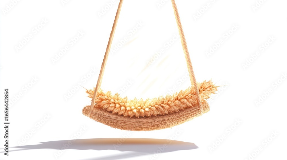 Fototapeta premium Wheat swing, light beige