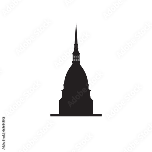 Mole Antonelliana Turin Silhouette Vector
