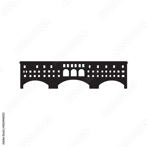 Ponte Vecchio Florence Silhouette Vector