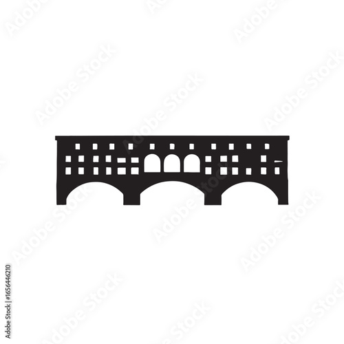 Ponte Vecchio Florence Silhouette Drawing