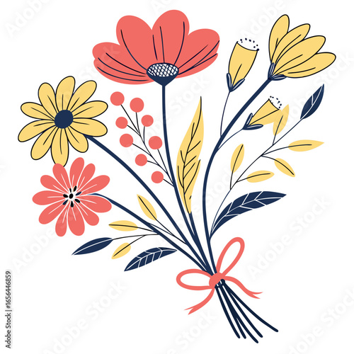 flowers on a white background