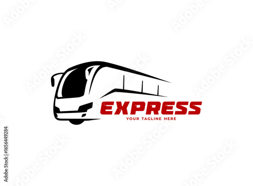 modern express bus service logo design