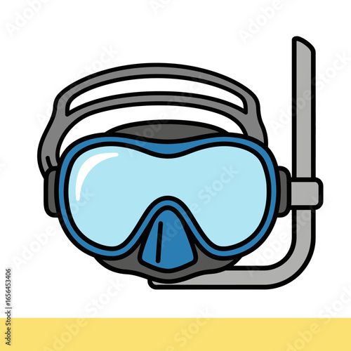Diving mask and snorkel for underwater exploration.