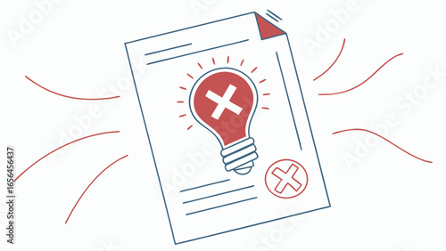 Rejected Idea Concept Depicted on Paper Document.