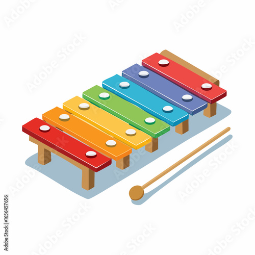 Colorful Xylophone Illustration