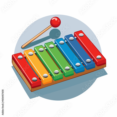 Colorful Xylophone Illustration