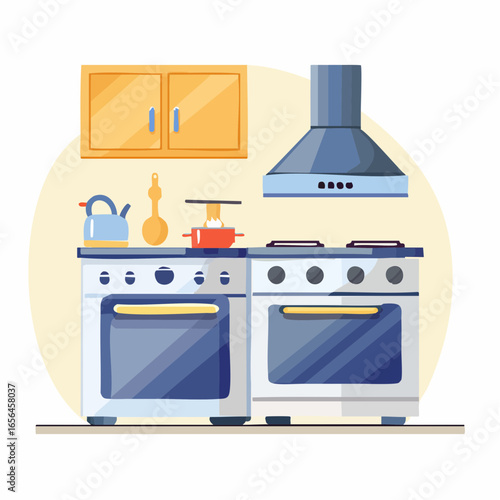 Modern Kitchen Interior Design Illustration