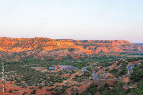 Palo Duro Canyon State Park Road at Golden Hour