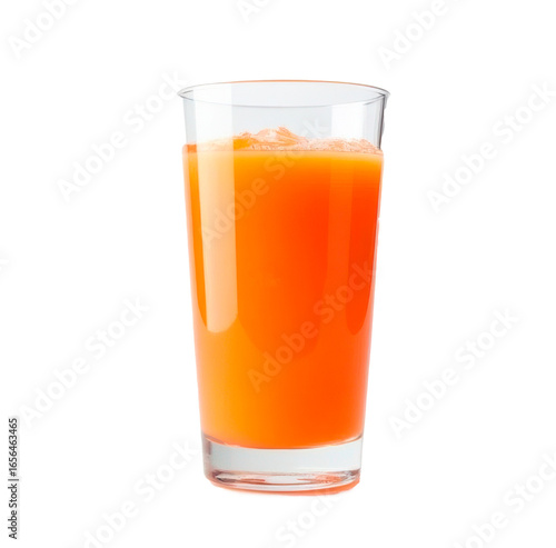 detox carrot juice on transparent background