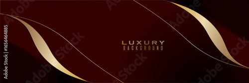 Abstract background design modern red and gold geometric elements vector illustration . luxury burgundy . eps 10
