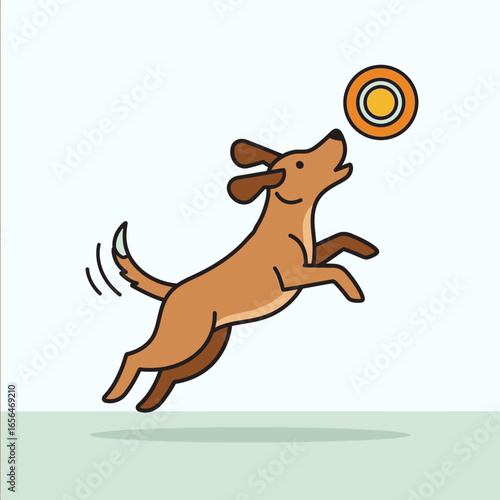 Dog jumping to catch a frisbee in a park.