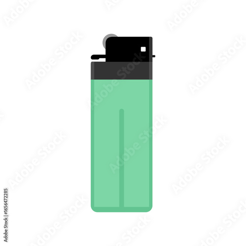 green lighter isolated on white