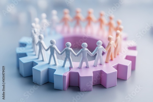 Business ecosystems and partnerships concept. Business startup collaboration strategies or team building. Task relations, collaboration for value of network and solution creating new opportunities.