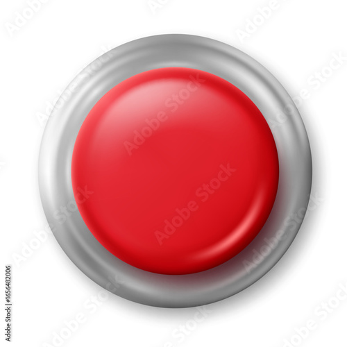 Free Download 3D Round Metal Or Plastic Red Button Badge - GFXLoad