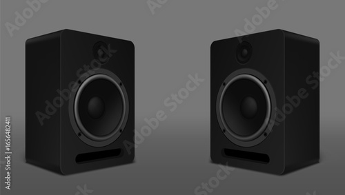 3D Black Bass Shelf Speaker With Subwoofer