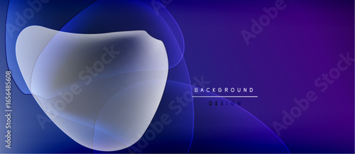 Abstract gradient background. Blue, purple hues blend smoothly. Soft shapes create depth, modern design element. Minimalist aesthetic.