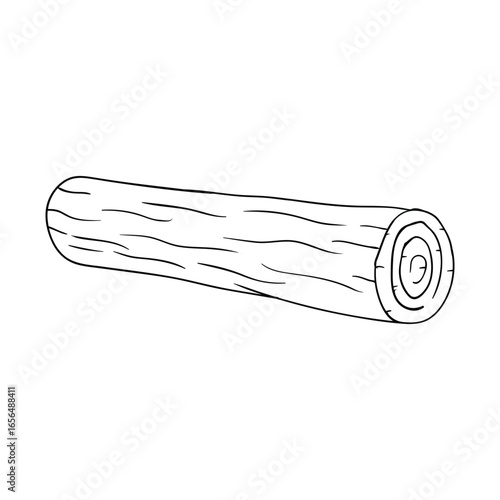 Hand drawing style of log vector. it is suitable for forest icon, sign or symbol.