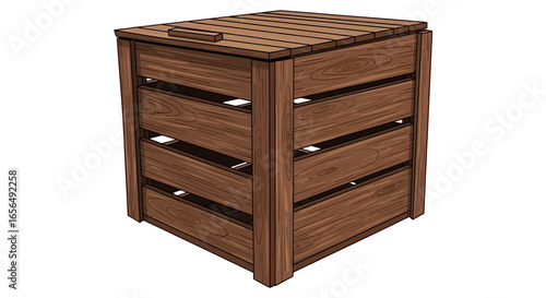 compost bin crafted from wood for backyard gardening promoting environmental sustainability reducing waste and enriching soil health with organic materials