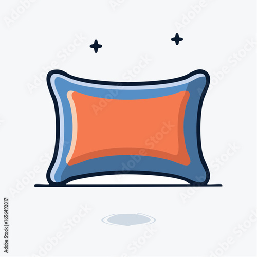Orange And Blue Pillow Illustration