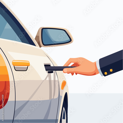 Hand Opening Car Door With Keyless Entry