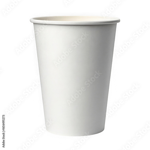 White paper cup isolated on transparent background