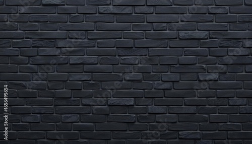 Dark anthracite seamless brick tile wall texture Square format, stone tile, construction