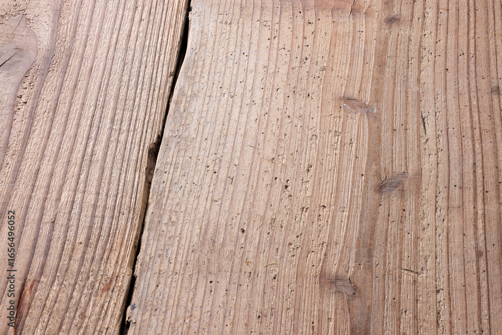 Naklejka premium 古材の木の板の背景素材 Old Wooden Plank Background