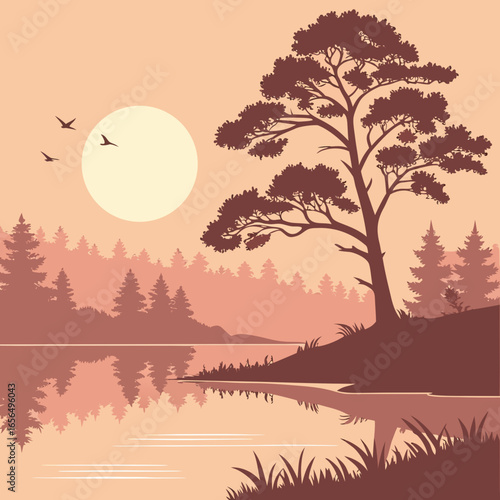 autumn landscape with trees
