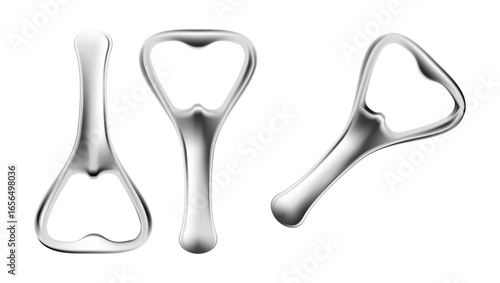 Manual Stainless Steel Bottle Or Can Opener. EPS10 Vector