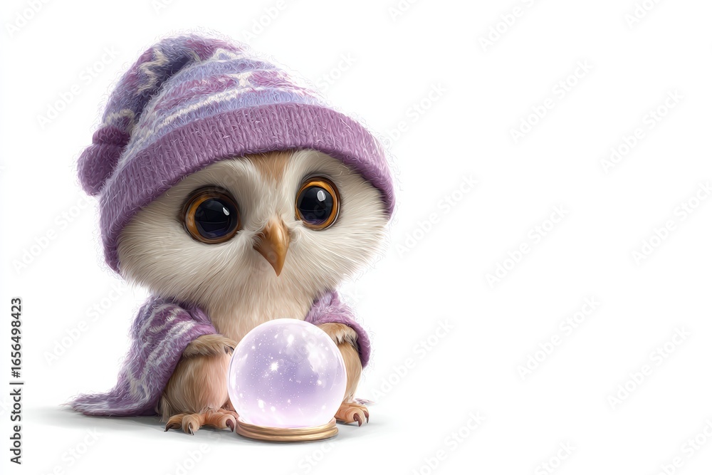 Obraz premium A guardian owl of knowledge in ancient robes, representing wisdom, learning, guidance, and mystical intellect.