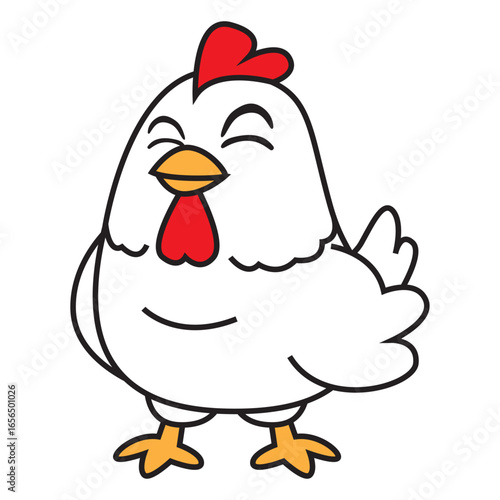 cute chiken animal cartoon